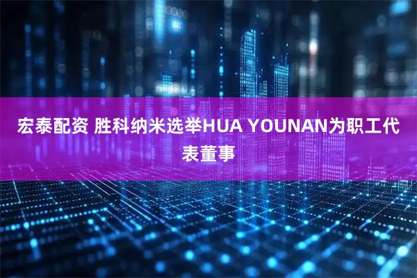 宏泰配资 胜科纳米选举HUA YOUNAN为职工代表董事
