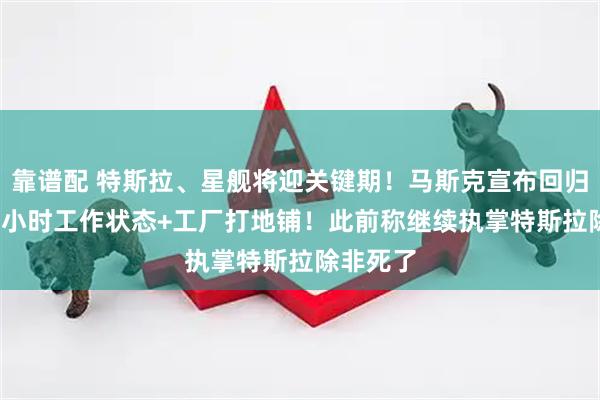 靠谱配 特斯拉、星舰将迎关键期！马斯克宣布回归，7x24小时工作状态+工厂打地铺！此前称继续执掌特斯拉除非死了