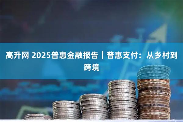 高升网 2025普惠金融报告｜普惠支付：从乡村到跨境